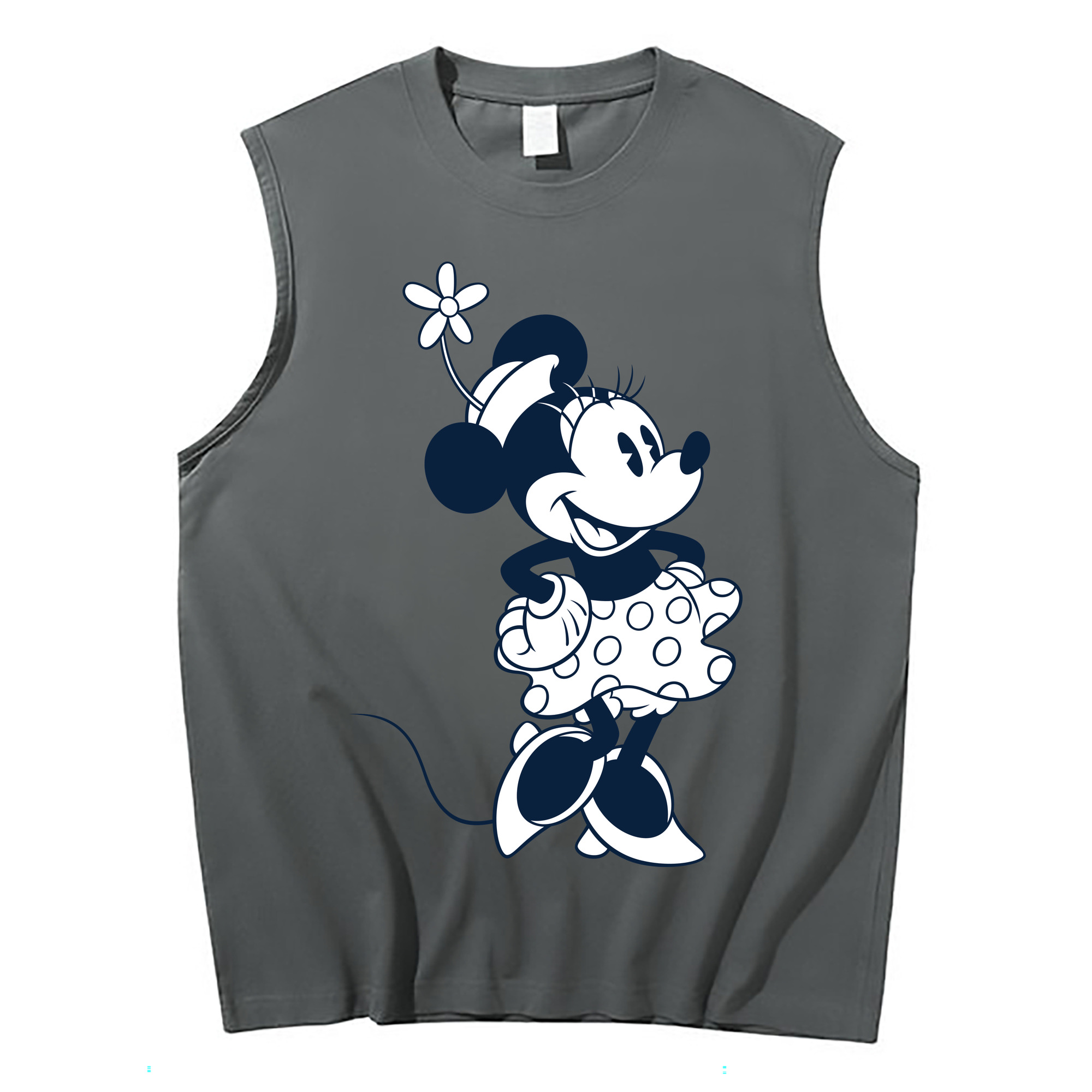 ミッキーマウス Mickey Mouse コットン100％タンクトップ（フロントプリント）